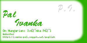 pal ivanka business card